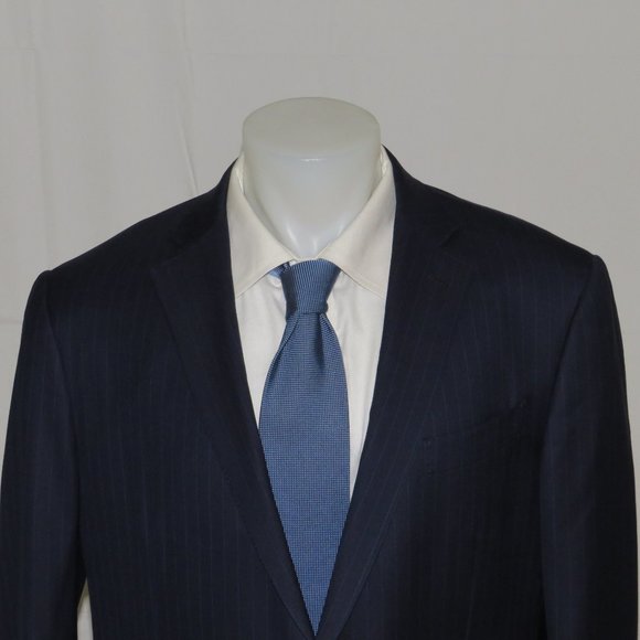 Ermenegildo Zegna 15milmil15 Blue Striped Recent Two Button Suit Jacket 48R - Picture 3 of 10
